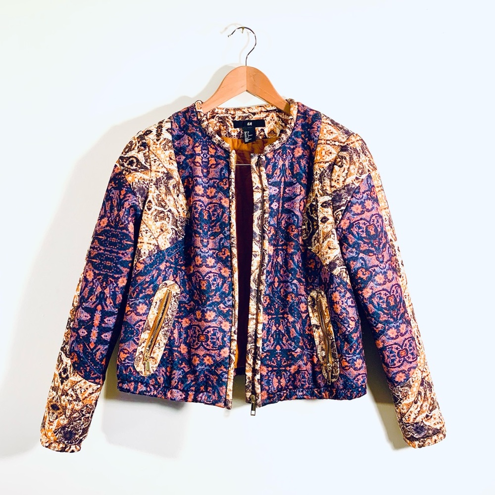 NEW H&M Printed Bomber Jacket - Picture 3 of 11